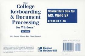 Gregg College Keybroading and Doument Processing for Windows Student Data Disk for Mx Word 97  Lessons 1-60 cover