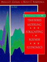 Introduction to Time-Series Modeling and Forecasting in Business and Economics cover