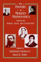 The History of Modern Mathematics Images, Ideas, and Communities (volume3) cover