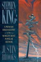Stephen King : A Primary Bibliography of the World's Most Popular Author cover
