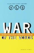 War of the Words: The Vls Anthology of Writing on Contemporary Literature cover