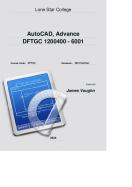DFTGC: AutoCAD, Advance DFTGC 1200400 - 6001 Coursepack cover