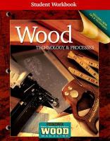 Wood Technology , &,  Processes Student Workbook cover