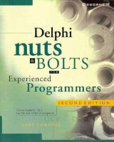 Delphi Nuts and Bolts for Experienced cover
