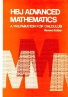 Hbj Advanced Math A Preparation for Calculus cover
