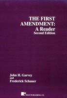 The First Amendment A Reader cover