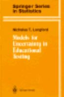Models for Uncertainty in Educational Testing cover