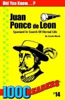 Juan Ponce De Leon Spaniard in Search of Eternal Life cover