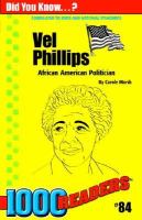 Vel Phillips African-American Politician cover