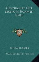 Geschichte der Musik in Bohmen cover