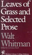 Leaves of Grass and Selected Prose cover