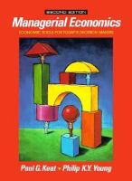 Managerial Economics: Economic Tools for Today's Decision Makers cover
