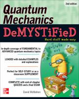 Quantum Mechanics Demystified 2/E cover
