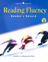 Reading Fluency, Reader's Record B cover