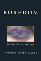 Boredom The Literary History of a State of Mind cover