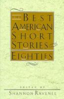 The Best American Short Stories of the Eighties cover