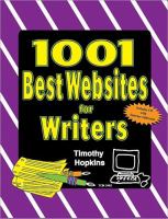 1001 Best Websites for Writers with CDROM cover