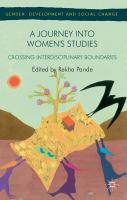 A Journey into Women's Studies : Crossing Interdisciplinary Boundaries cover