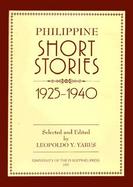 Philippine Short Stories 1925-1940 cover