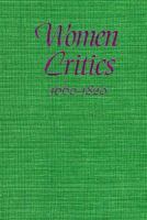 Women Critics 1660-1820 An Anthology cover