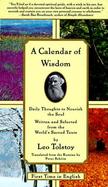 A Calendar of Wisdom Daily Thoughts to Nourish the Soul Written and Selected from the World's Sacred Texts cover