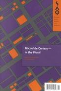 Michel De Certeau in the Plural cover