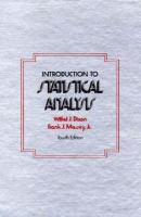 Introduction to Statistical Analysis cover