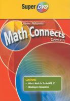 Math Connects, Concepts, Skills, and Problems Solving, Course 1, Super DVD cover