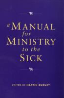 Manual for Ministry to the Sick cover