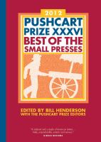 The Pushcart Prize XXXVI : Best of the Small Presses cover