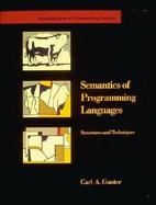 Semantics of Programming Languages Structures and Techniques cover