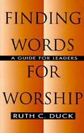 Finding Words for Worship A Guide for Leaders cover