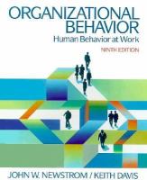 Organizational Behavior: Human Behavior at Work cover