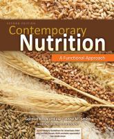 Combo: Contemporary Nutrition: A Functional Approach with Connect Plus 1 Semester Access Card & Dietary Guidelines Update Resource cover