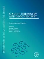 Marine Chemistry & Geochemistry A Derivative of the Encyclopedia of Ocean Sciences cover