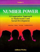 Number Power, Grade 4: A Cooperative Approach to Mathematics and Social Development cover