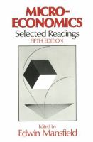 Microeconomics: Selected Readings cover