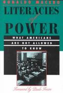 Literacies of Power What Americans Are Not Allowed to Know cover