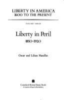 Liberty in America, 1600 to the Present cover