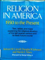 Religion in America, 1950 to the Present cover