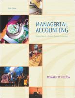 Managerial Accounting Creating Value in a Dynamic Business Environment cover
