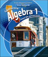 CA Algebra 1 T/E cover