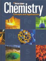 Chemistry: Concepts & Applications, Student Edition cover