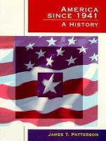 America Since 1941 A History cover