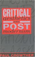 Critical Aesthetics and Postmodernism cover