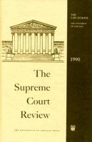 The Supreme Court Review, 1990 cover