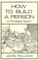 How to Build a Person A Prolegomenon cover