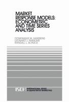 Market Response Models Econometric and Time Series Analysis cover