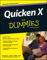 Quicken X for Dummies cover