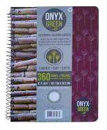 Onyx and Green 5-Subject Notebook - Gray cover